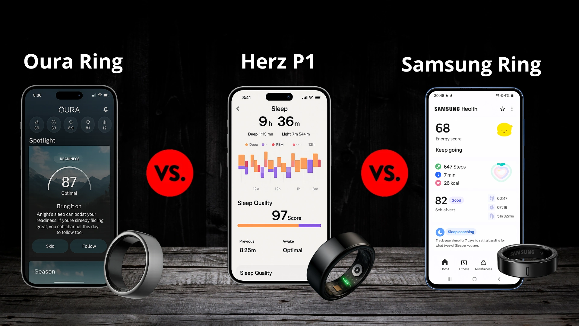 Smart Ring Comparison: Oura Ring vs Herz P1 vs Samsung Ring